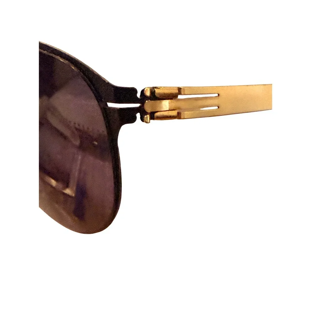 ic! berlin Meike‎ B. Sunglasses Black Matte Gold Aviator Germany Downtown Summer